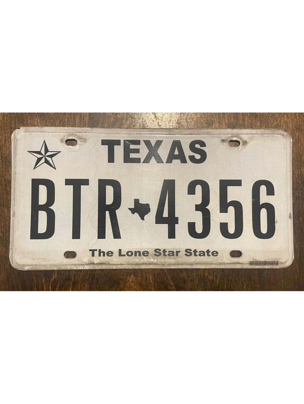 Texas License Plate TX State USA American Vintage Lonestar State BTR 4356 Sign